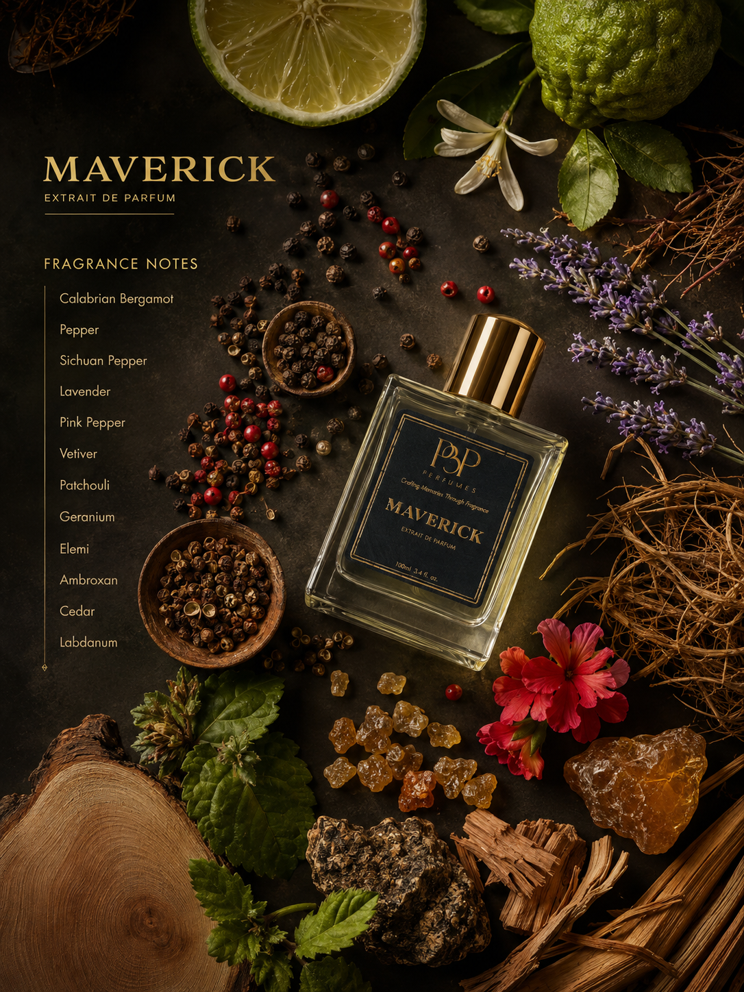 Maverick Extrait de Parfum 100ml - part of the Maverick, Legacy, Aura & Ritual combo